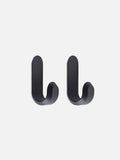Curve Mini Hook in Matte Black - Set of 2