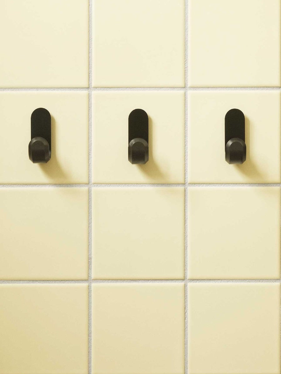 Curve Mini Hook in Matte Black - Set of 2