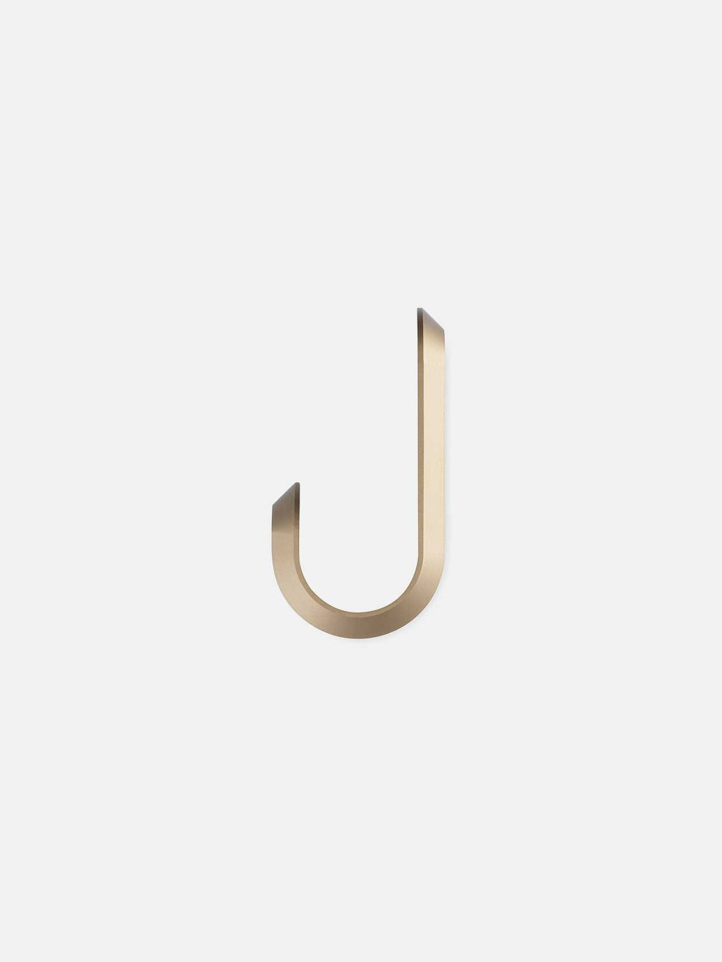 Curve Mini Hook in Matte Gold - Set of 2