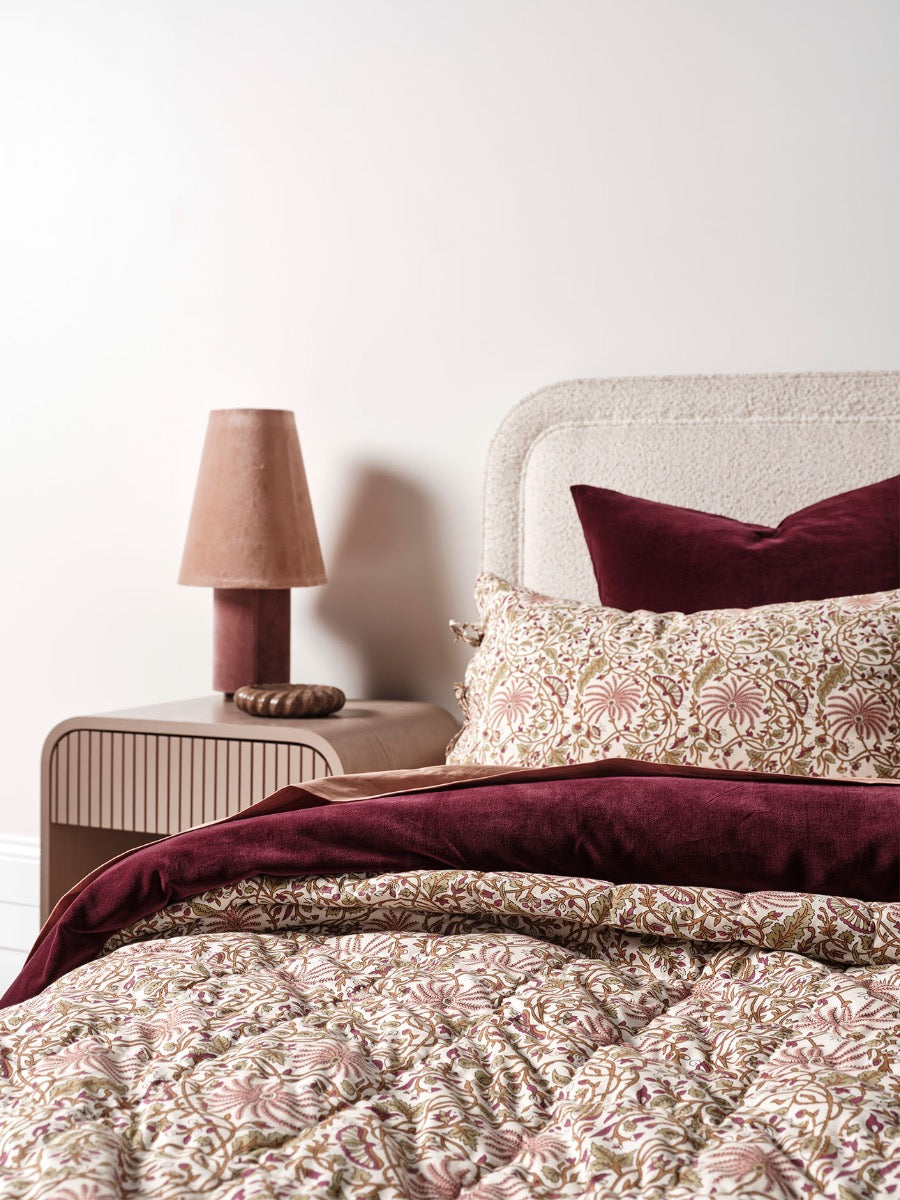Oasis Coverlet in Mulberry