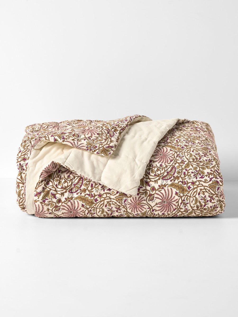 Oasis Coverlet in Mulberry
