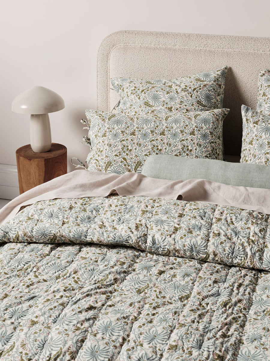 Oasis Coverlet in Teal