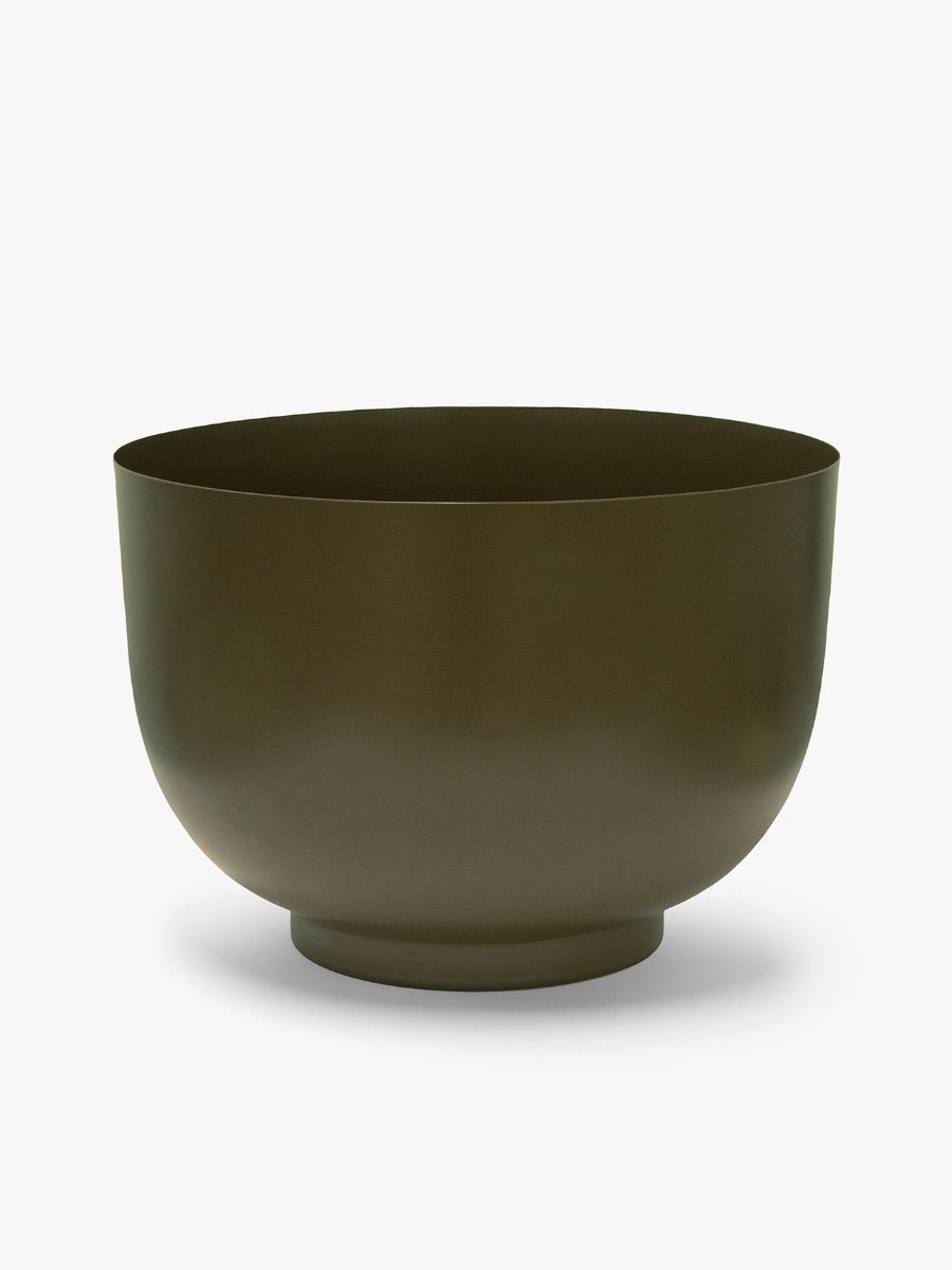 Orlo Metal Planter in Khaki - Large