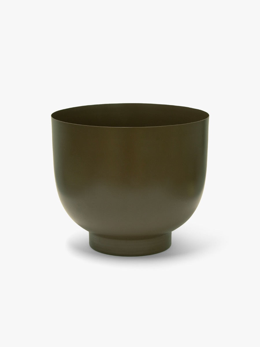 Orlo Metal Planter in Khaki - Medium