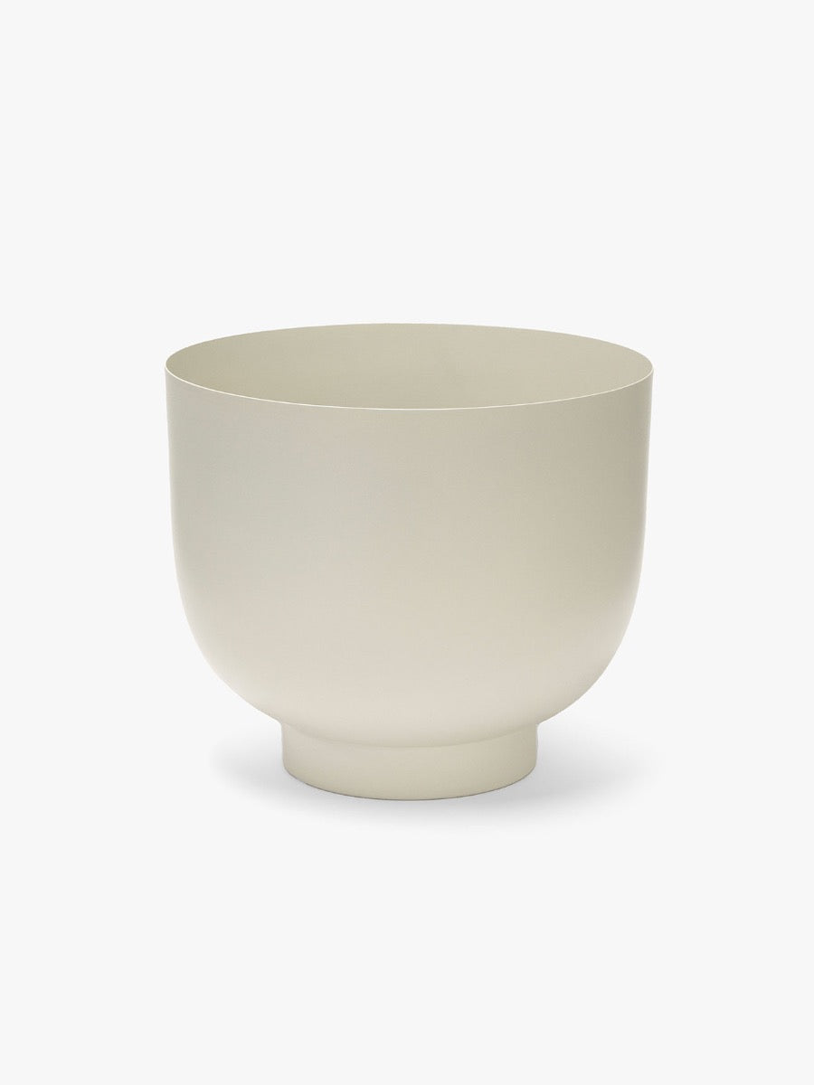 Orlo Metal Planter in Stone - Medium