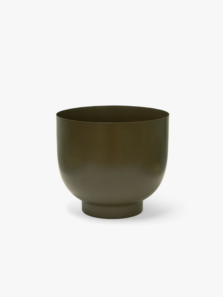 Orlo Metal Planter in Khaki - Small