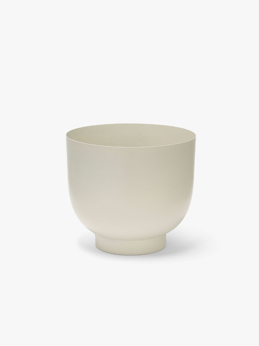 Orlo Metal Planter in Stone - Small
