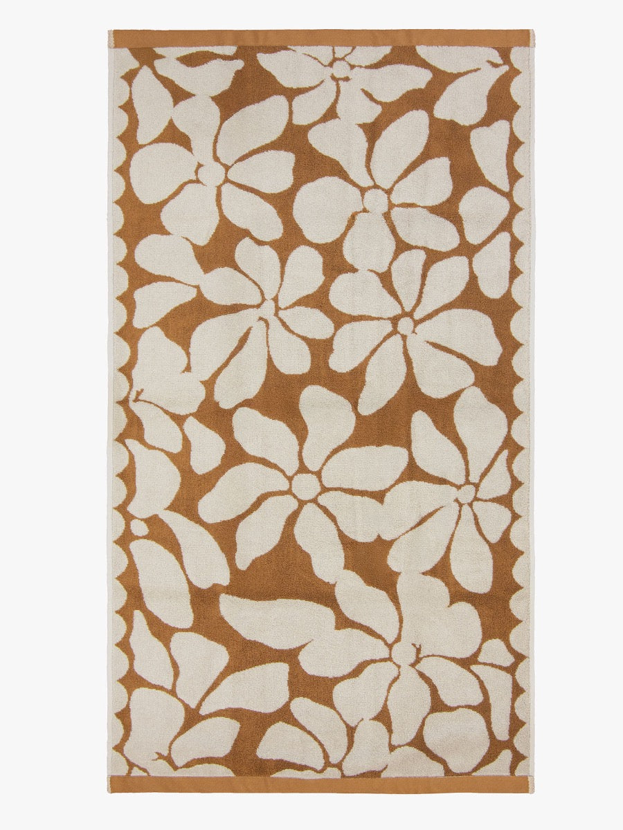 Palma Petal Bath Towel Set in Bronze & Sand