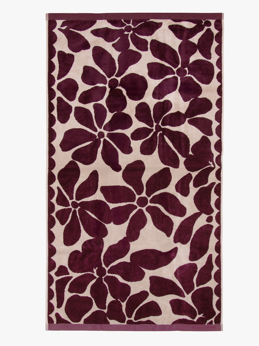 Palma Petal Bath Towel in Mulberry & Shell
