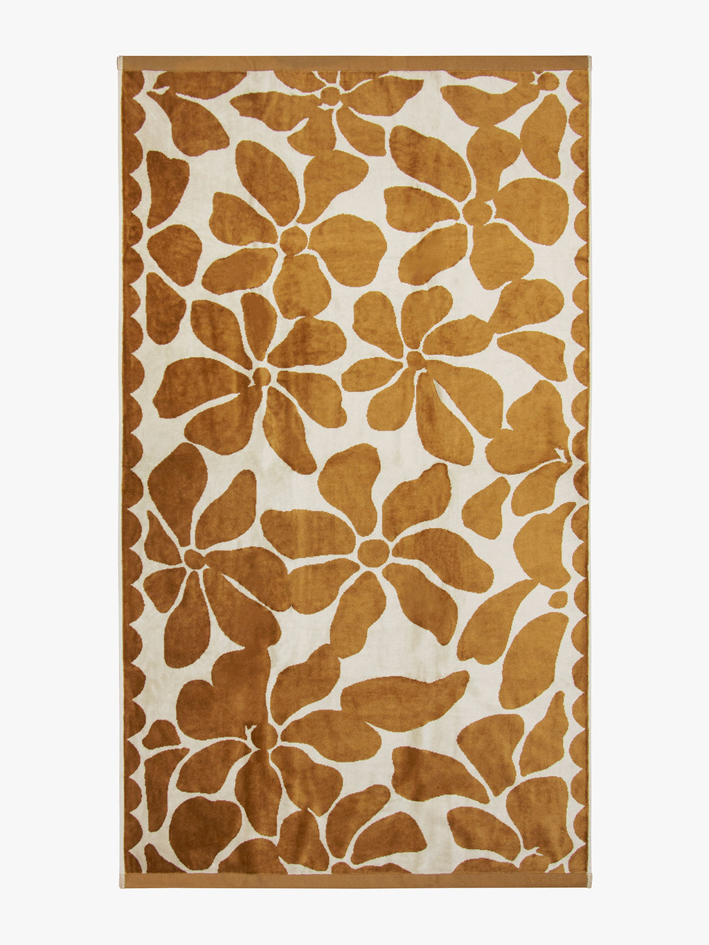 Palma Petal Australian Cotton Beach Towel in Bronze & Sand