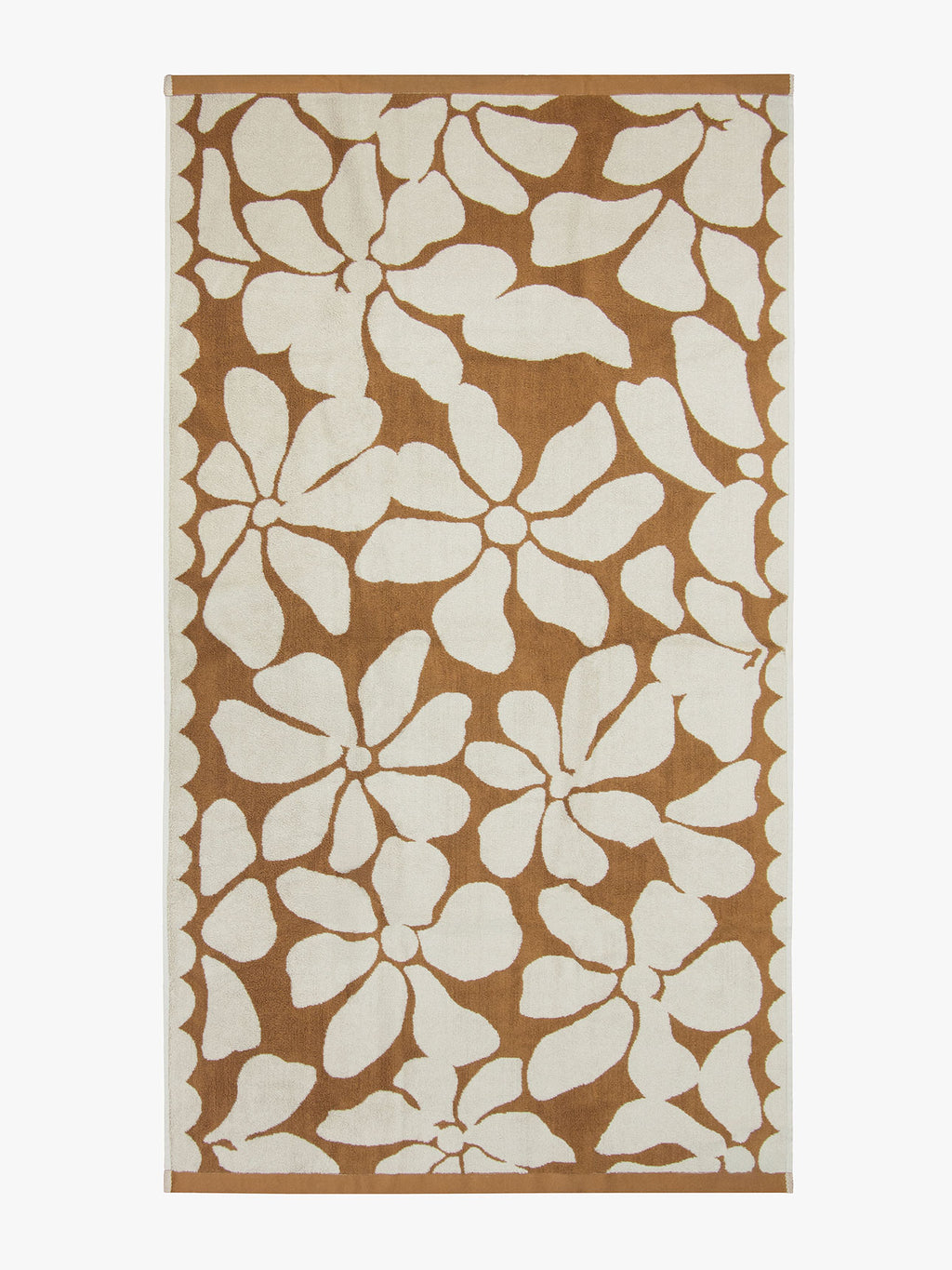Palma Petal Australian Cotton Beach Towel in Bronze & Sand