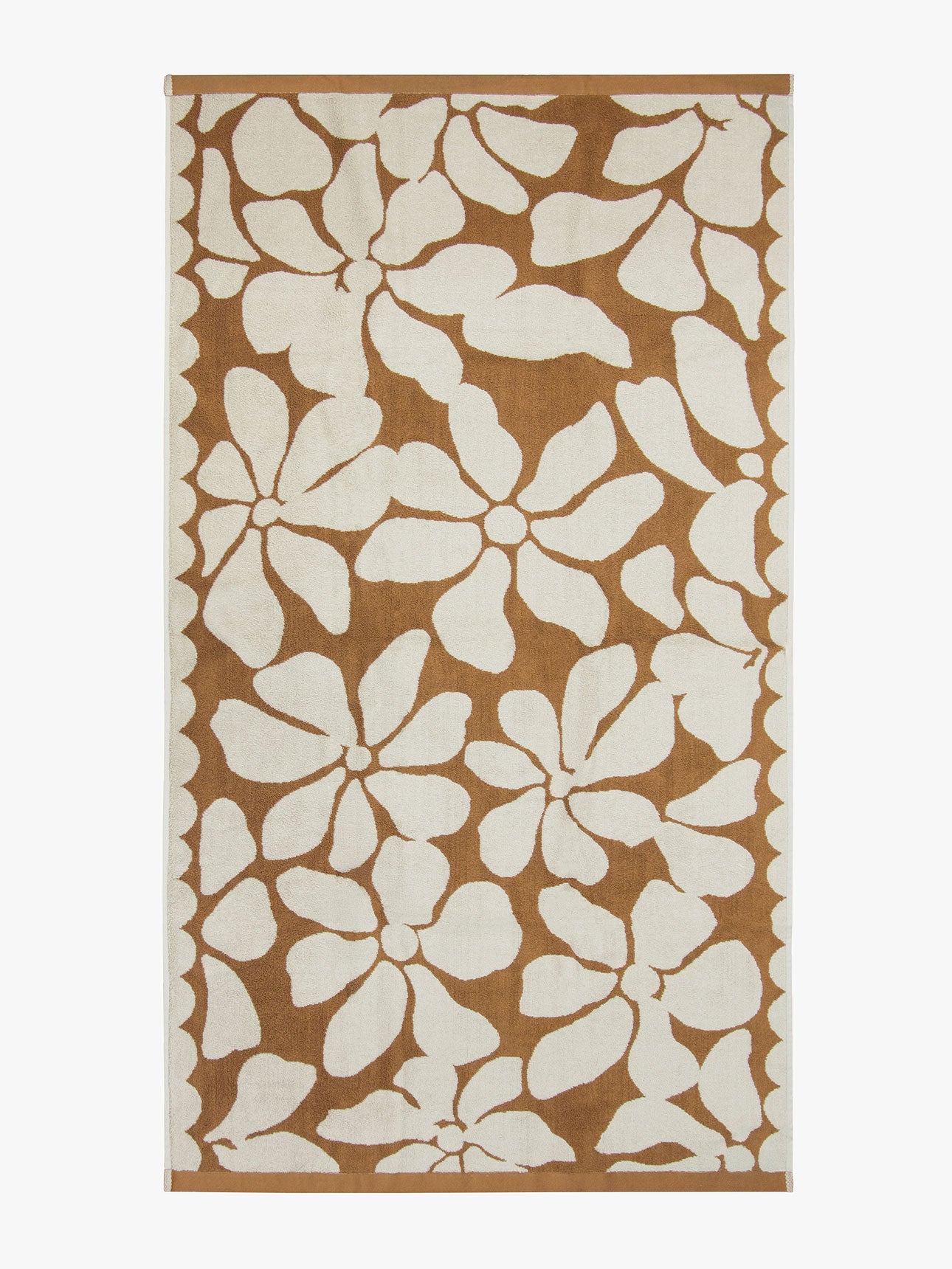 Palma Petal Australian Cotton Beach Towel in Bronze & Sand