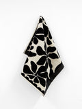 Palma Petal Hand Towel in Black & Sand