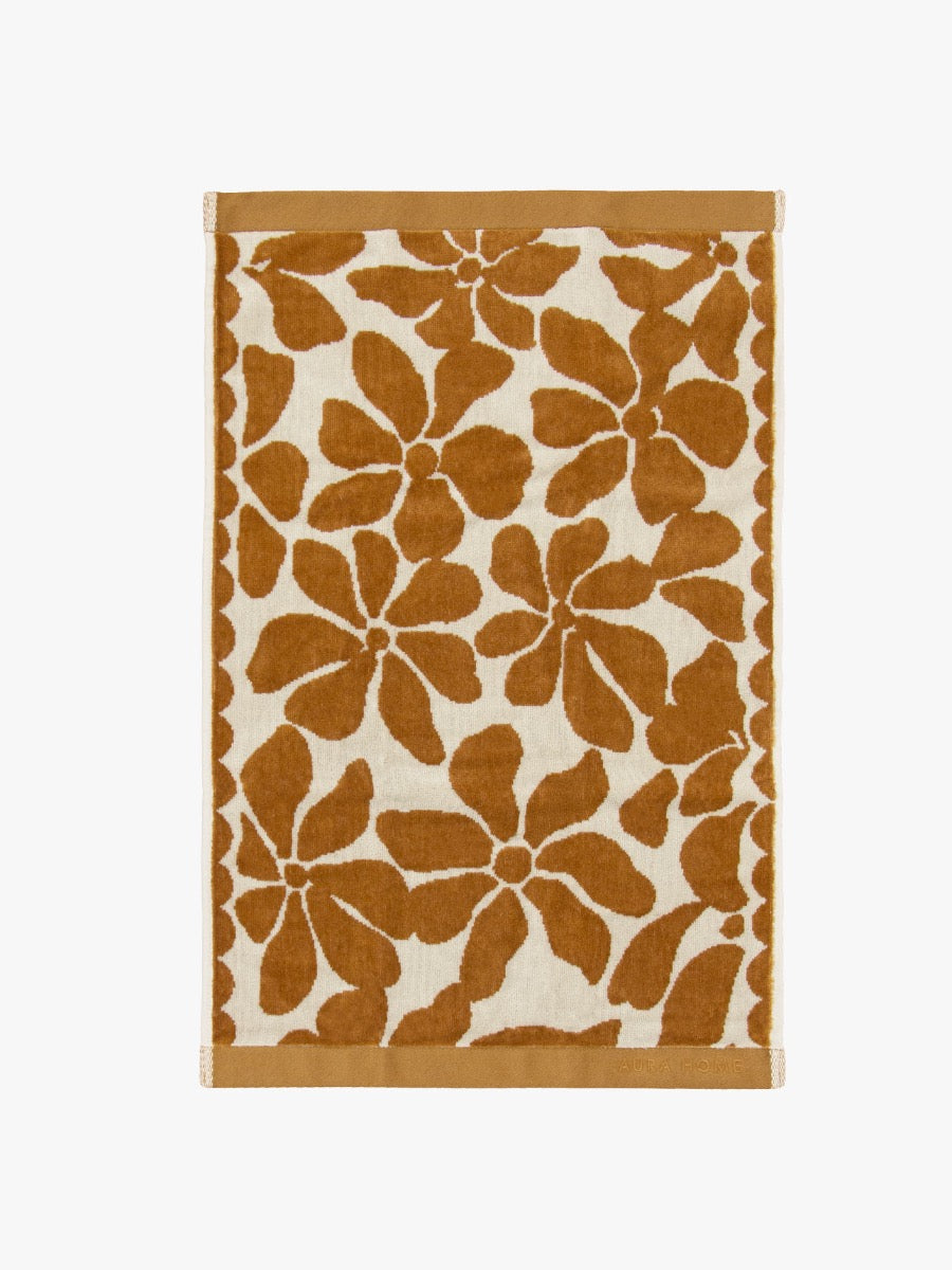 Palma Petal Bath Towel Set in Bronze & Sand