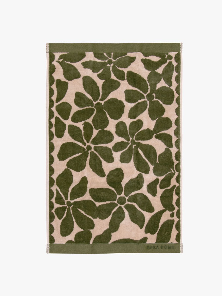 Palma Petal Hand Towel in Caper & Shell