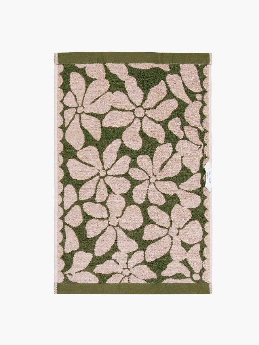 Palma Petal Hand Towel in Caper & Shell
