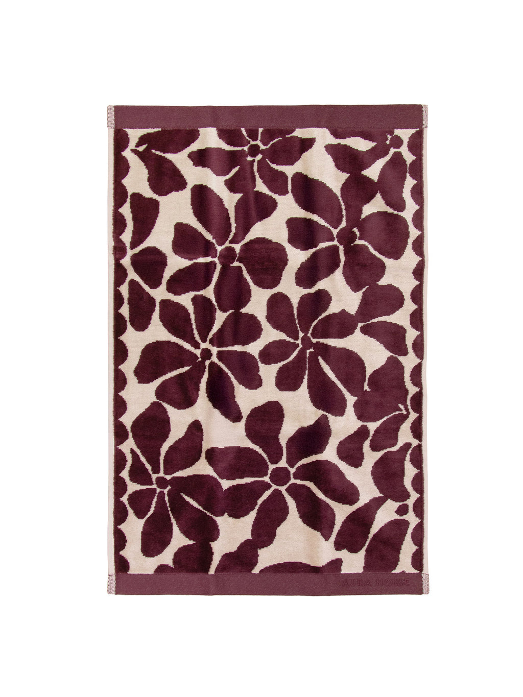 Palma Petal Hand Towel in Mulberry & Shell