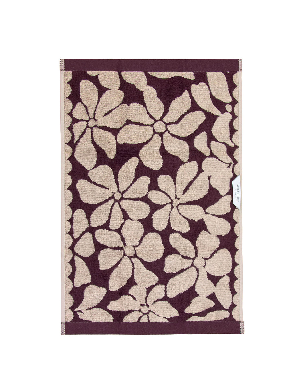 Palma Petal Hand Towel in Mulberry & Shell