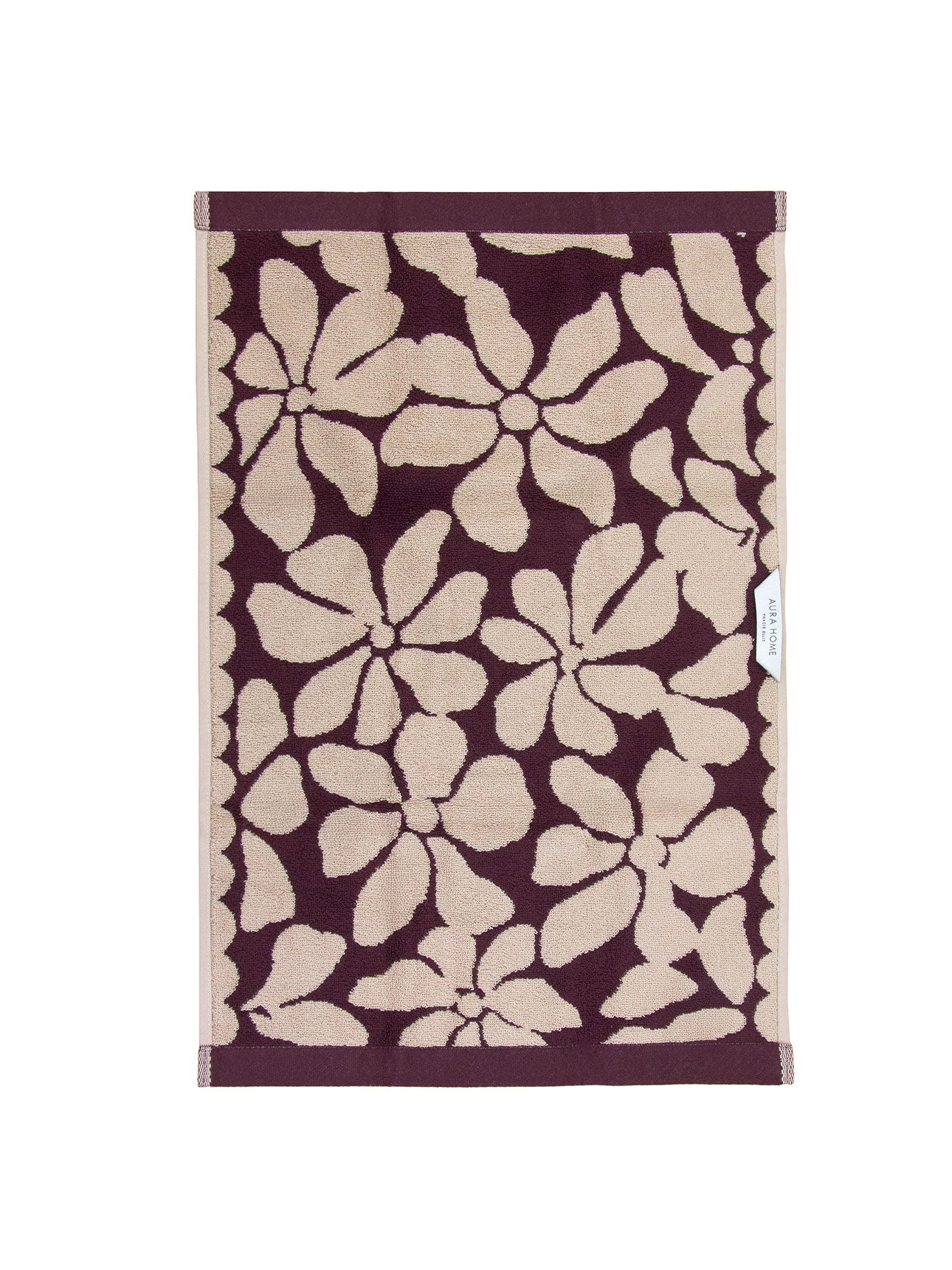 Palma Petal Hand Towel in Mulberry & Shell