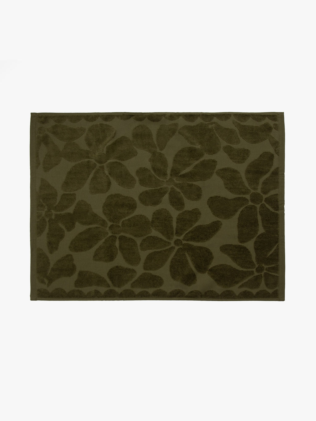 Palma Fringe Bath Mat in Caper
