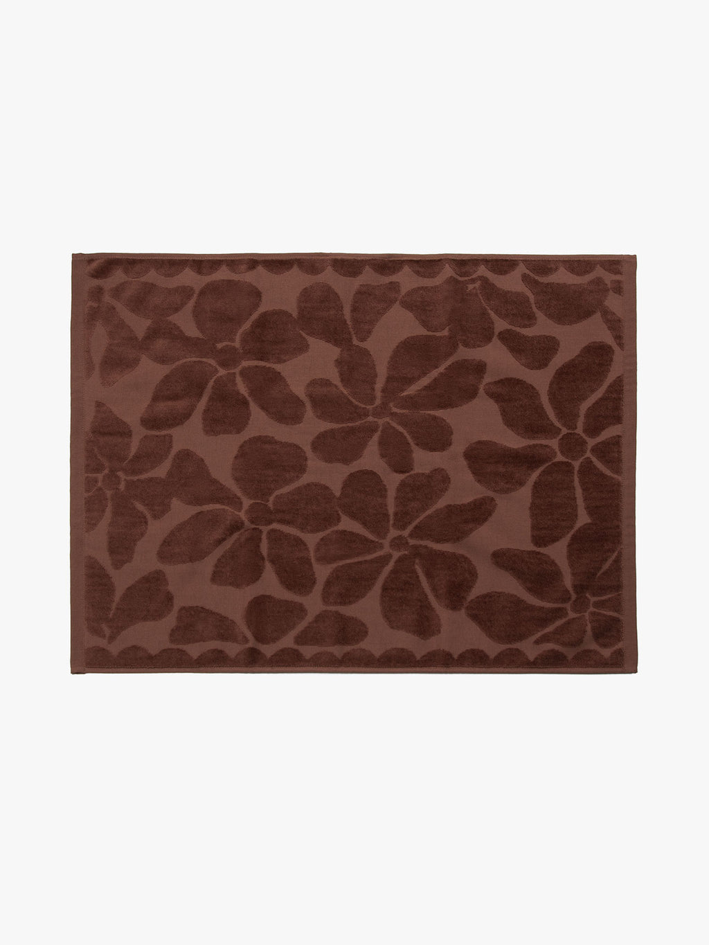 Palma Fringe Bath Mat in Clove