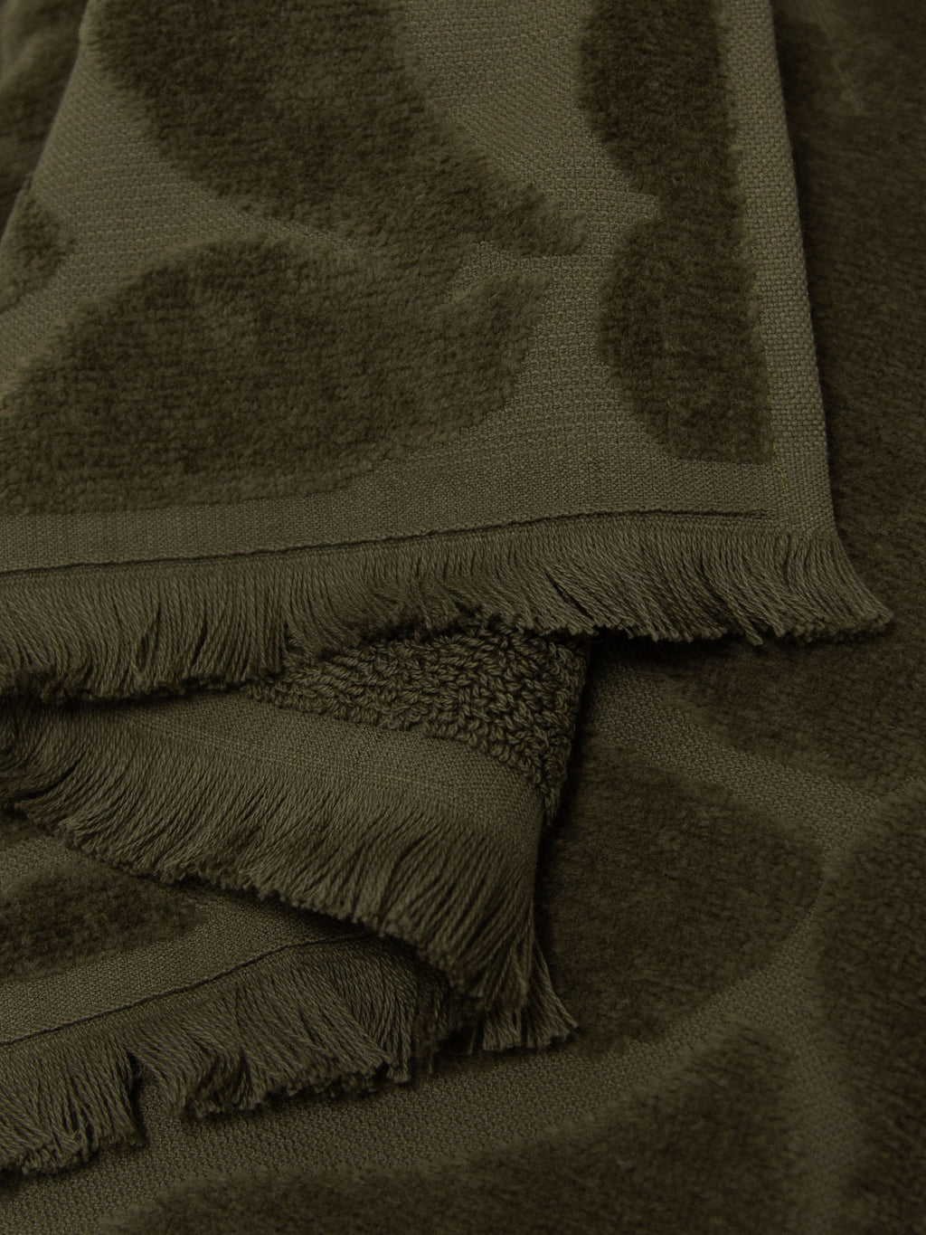 Palma Fringe Bath Towel Set in Caper