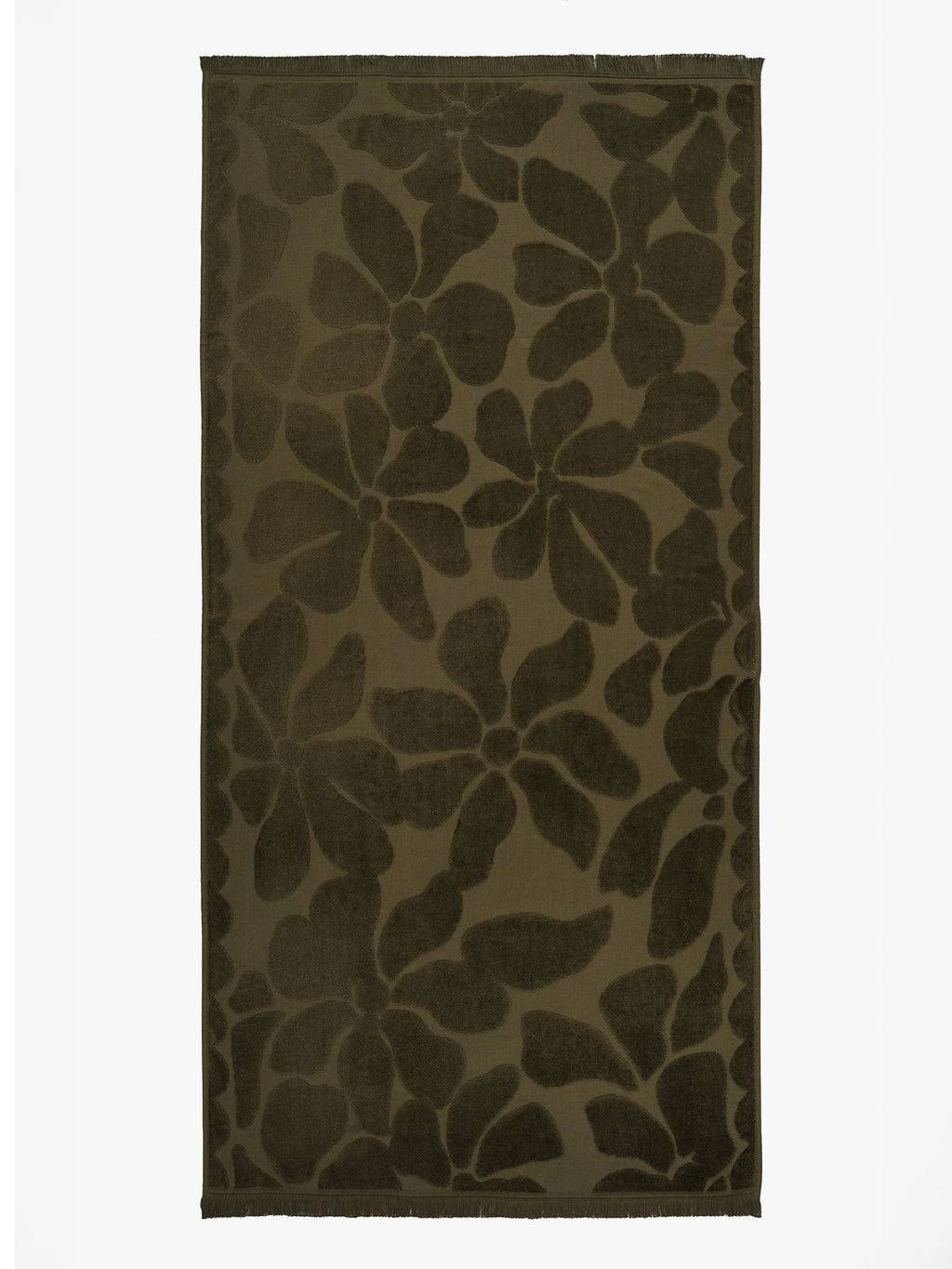 Palma Fringe Bath Towel Set in Caper