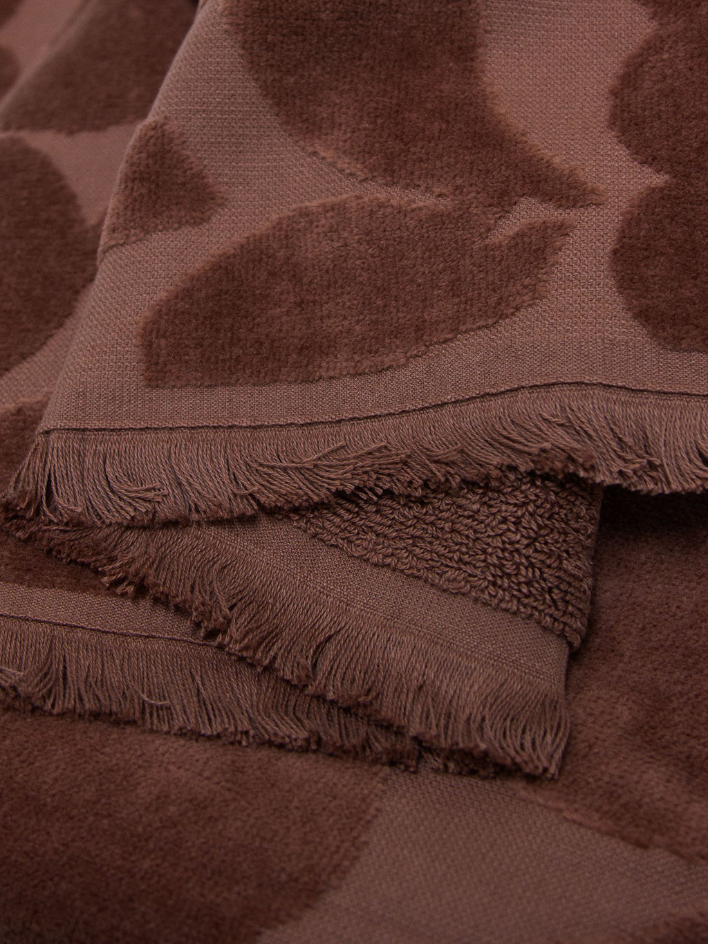 Palma Fringe Bath Towel Set in Clove