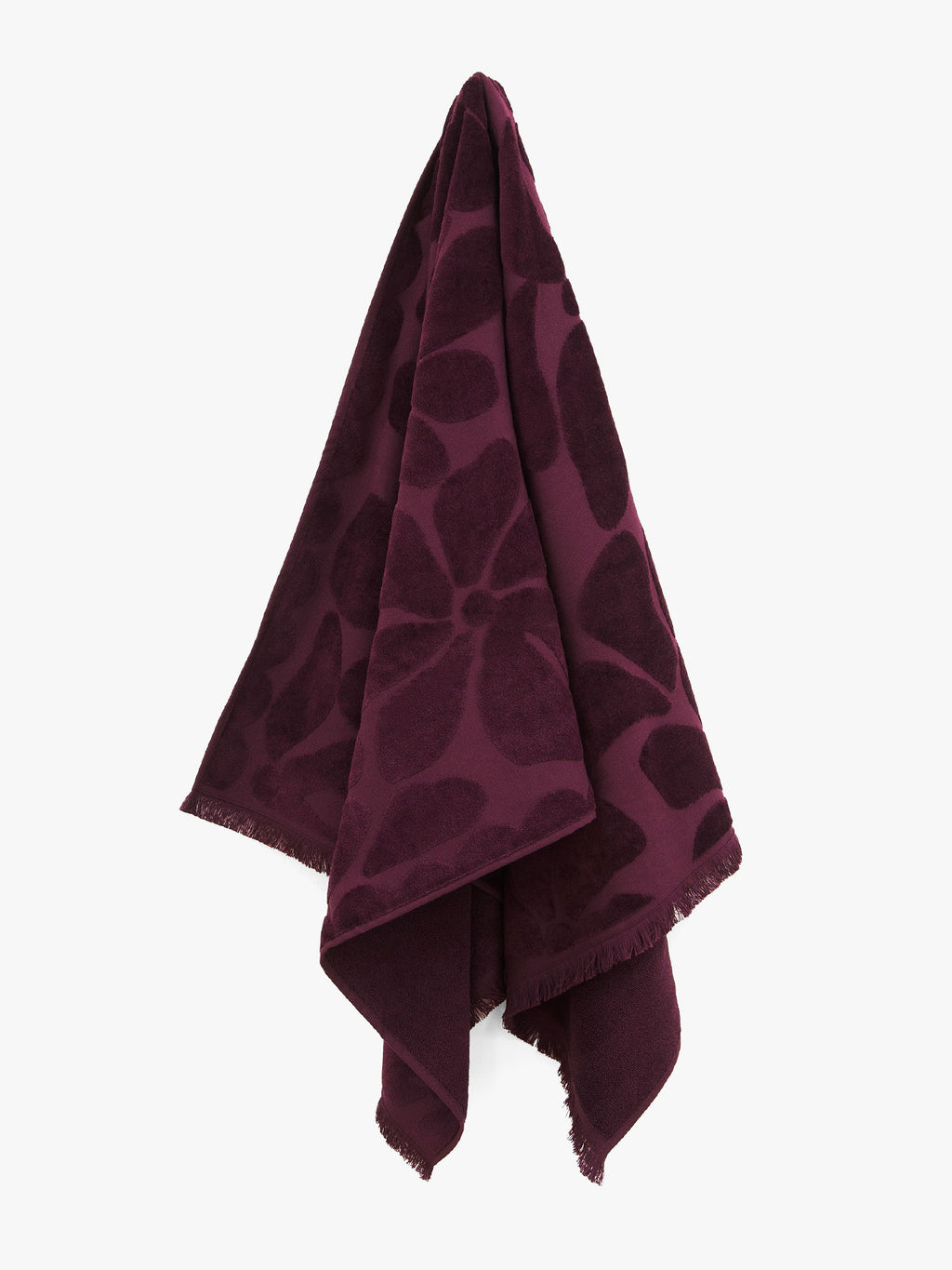 Palma Fringe Bath Towel in Mulberry