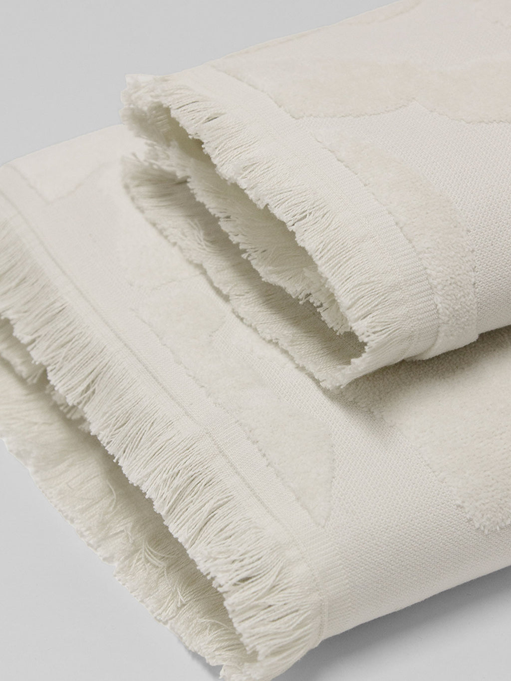 Palma Fringe Bath Towel Set in Sand