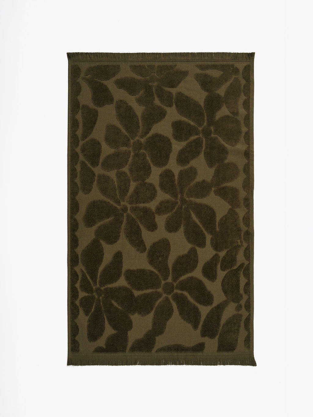 Palma Fringe Bath Towel Set in Caper
