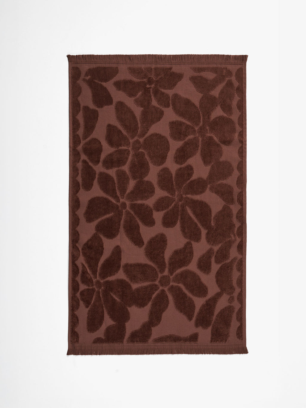 Palma Fringe Bath Towel Set in Clove