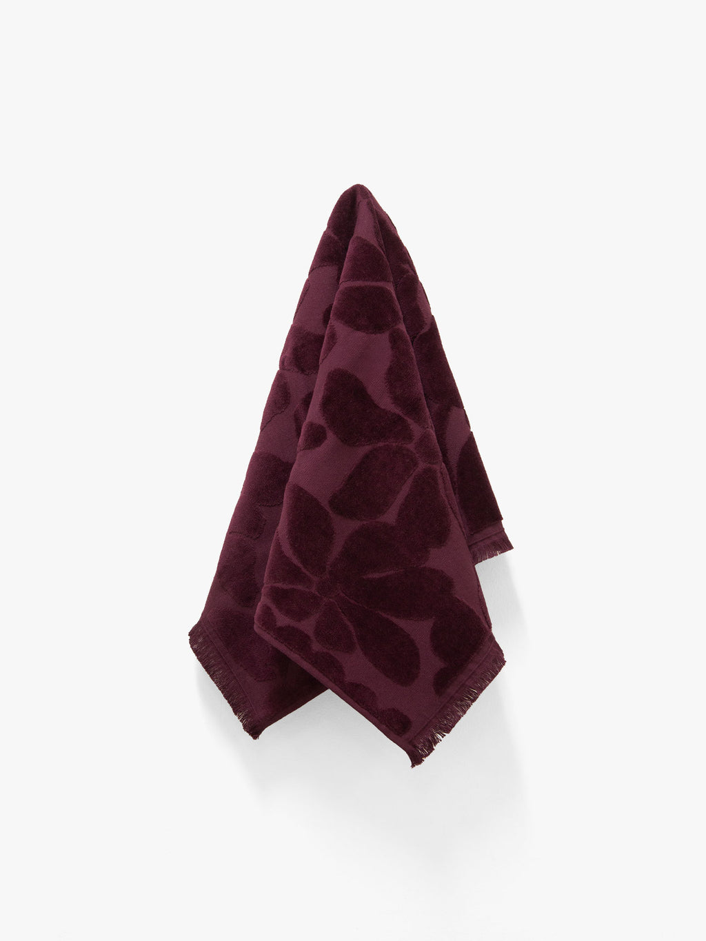 Palma Fringe Bath Towel Set in Mulberry