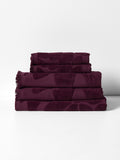 Palma Fringe Bath Towel Set in Mulberry