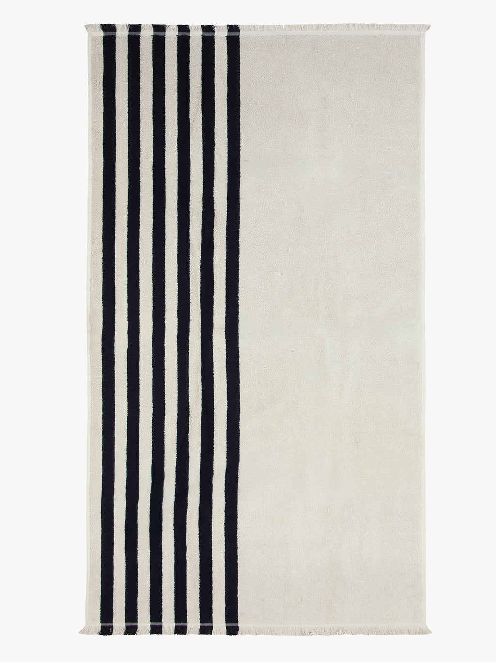 Palma Stripe Bath Towel in Black & Sand