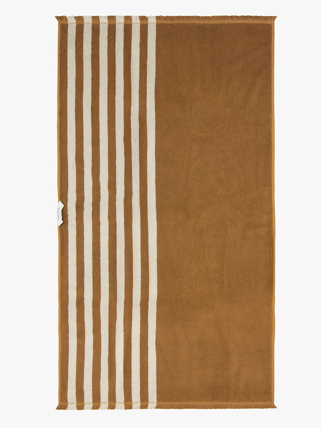 Palma Stripe Bath Towel in Bronze & Sand
