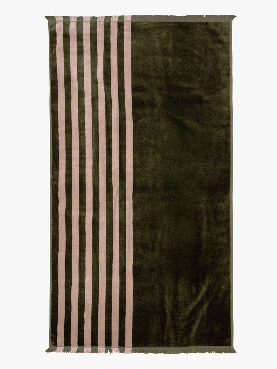 Palma Stripe Bath Towel in Caper & Shell