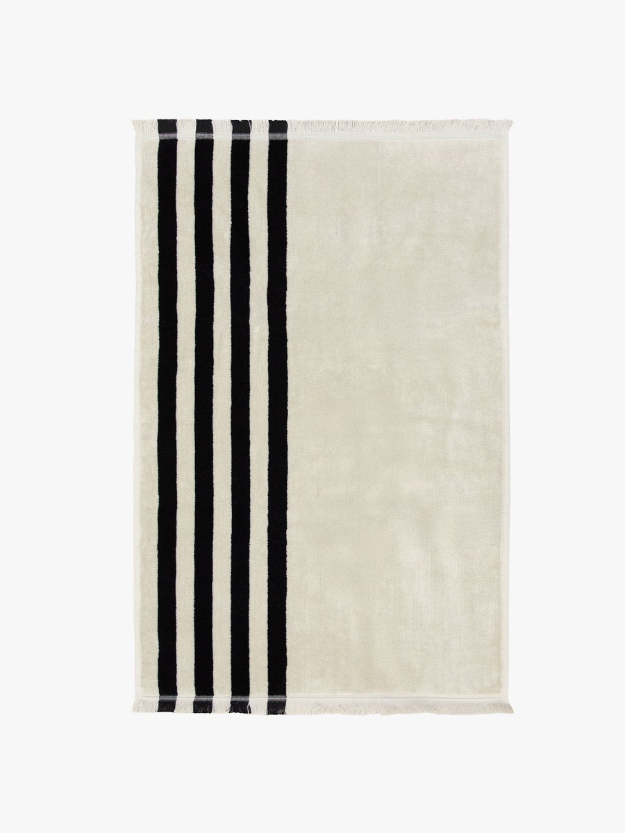 Palma Stripe Hand Towel in Black & Sand