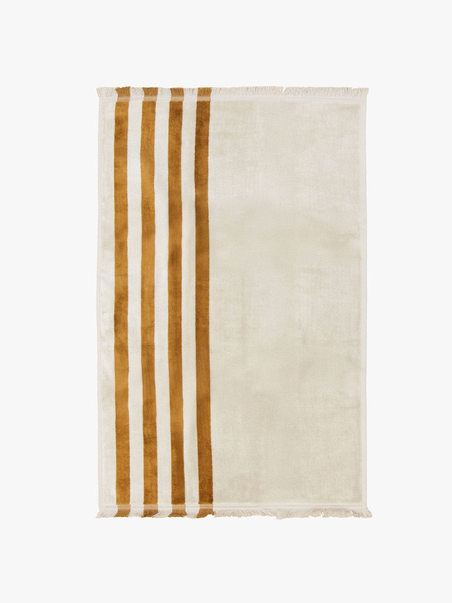 Palma Stripe Hand Towel in Bronze & Sand