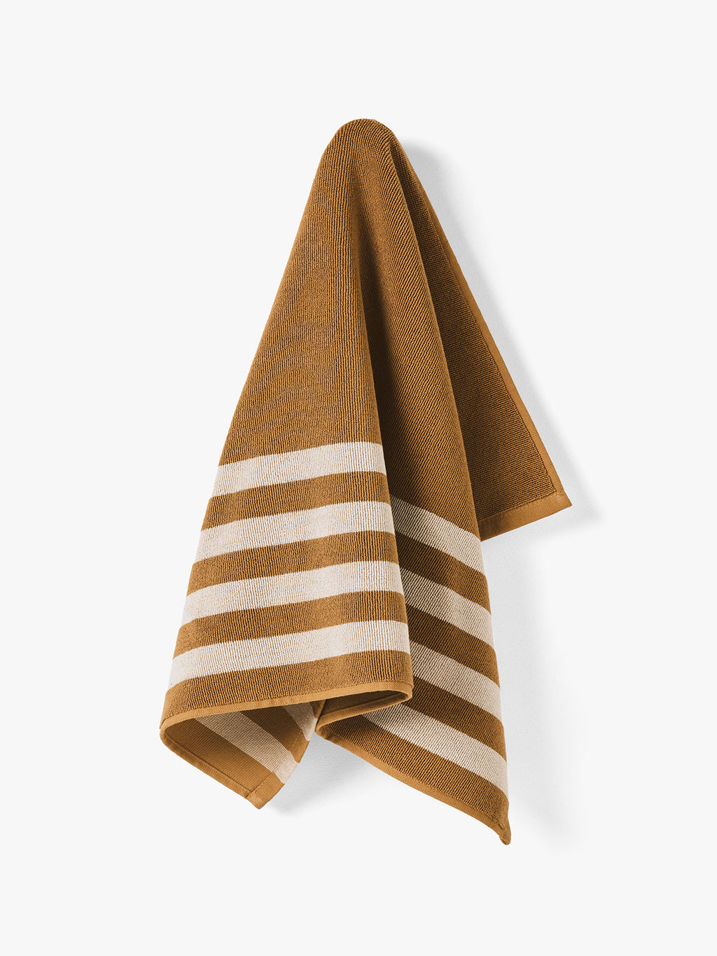Palma Stripe Tea Towel in Bronze & Sand