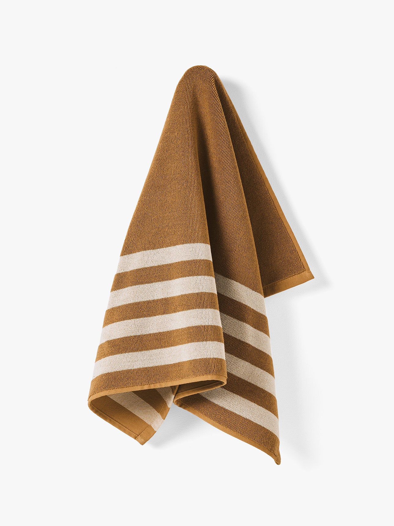 Palma Stripe Tea Towel in Bronze & Sand