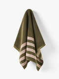 Palma Stripe Tea Towel in Caper & Shell