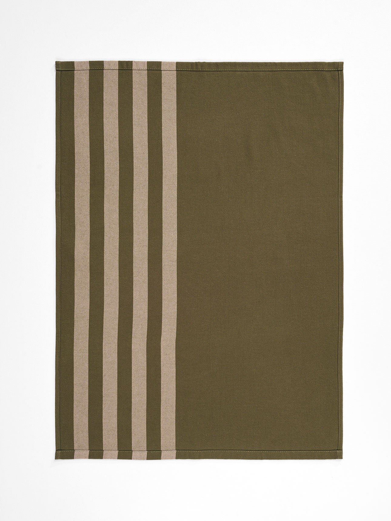 Palma Stripe Tea Towel in Caper & Shell