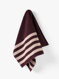 Palma Stripe Tea Towel in Mulberry & Shell