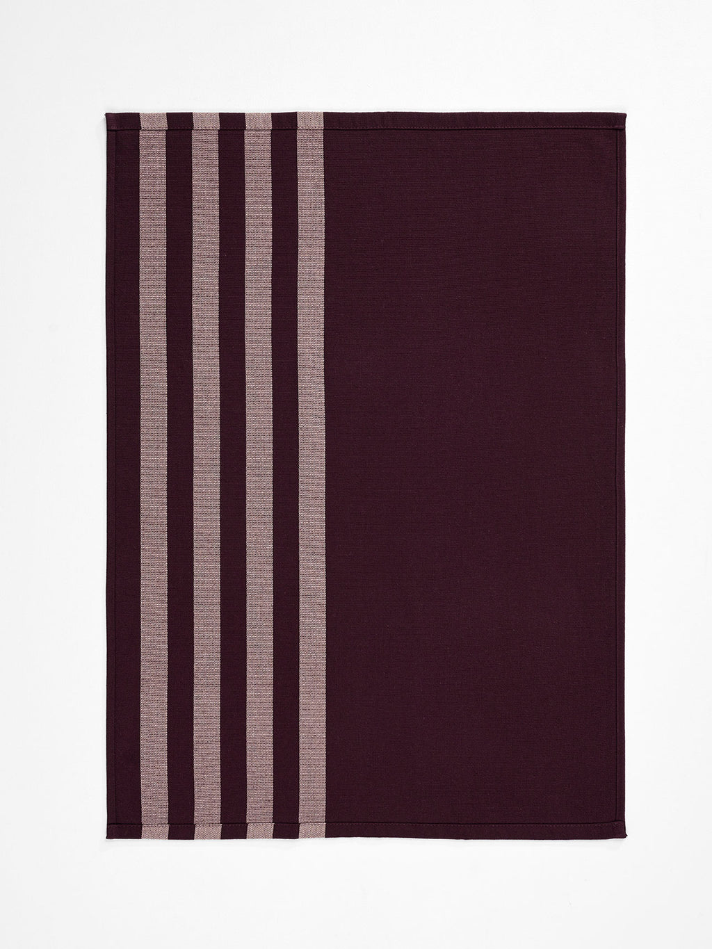 Palma Stripe Tea Towel in Mulberry & Shell