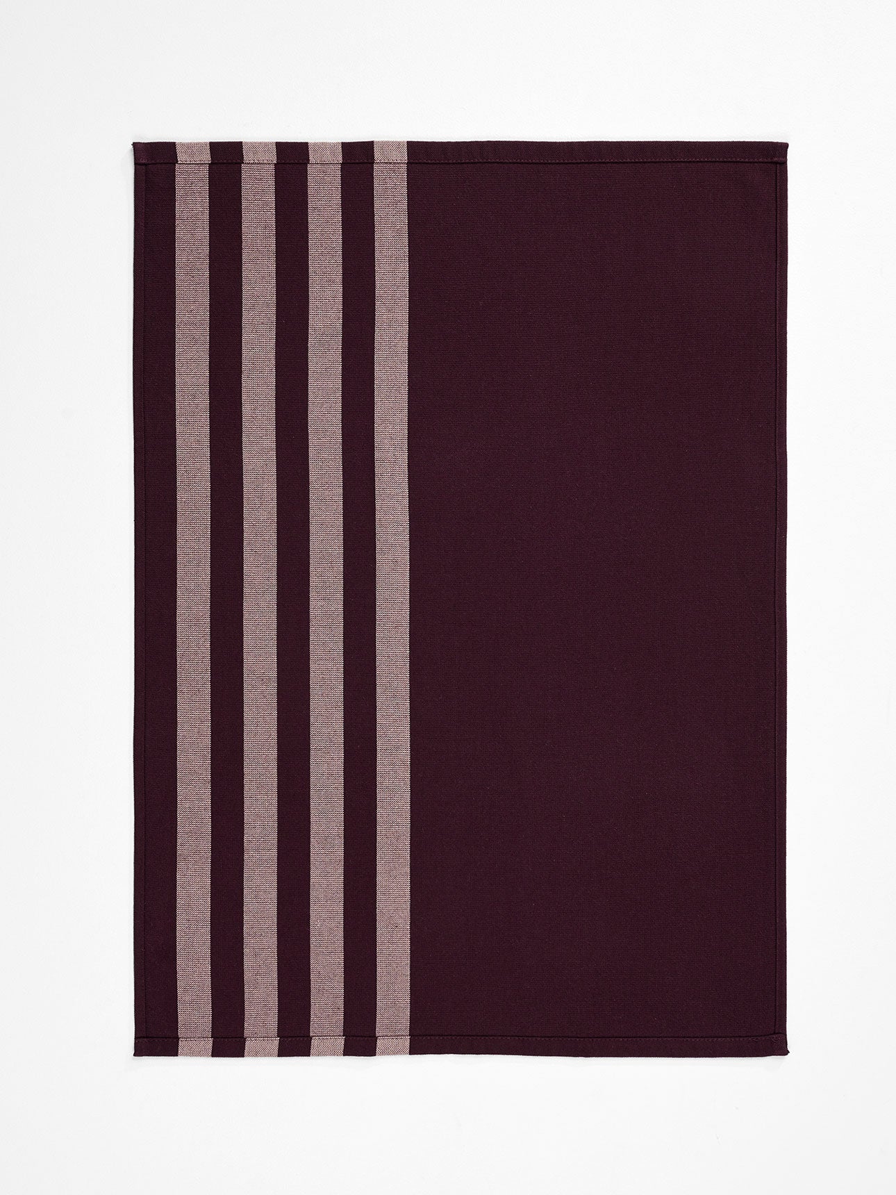 Palma Stripe Tea Towel in Mulberry & Shell