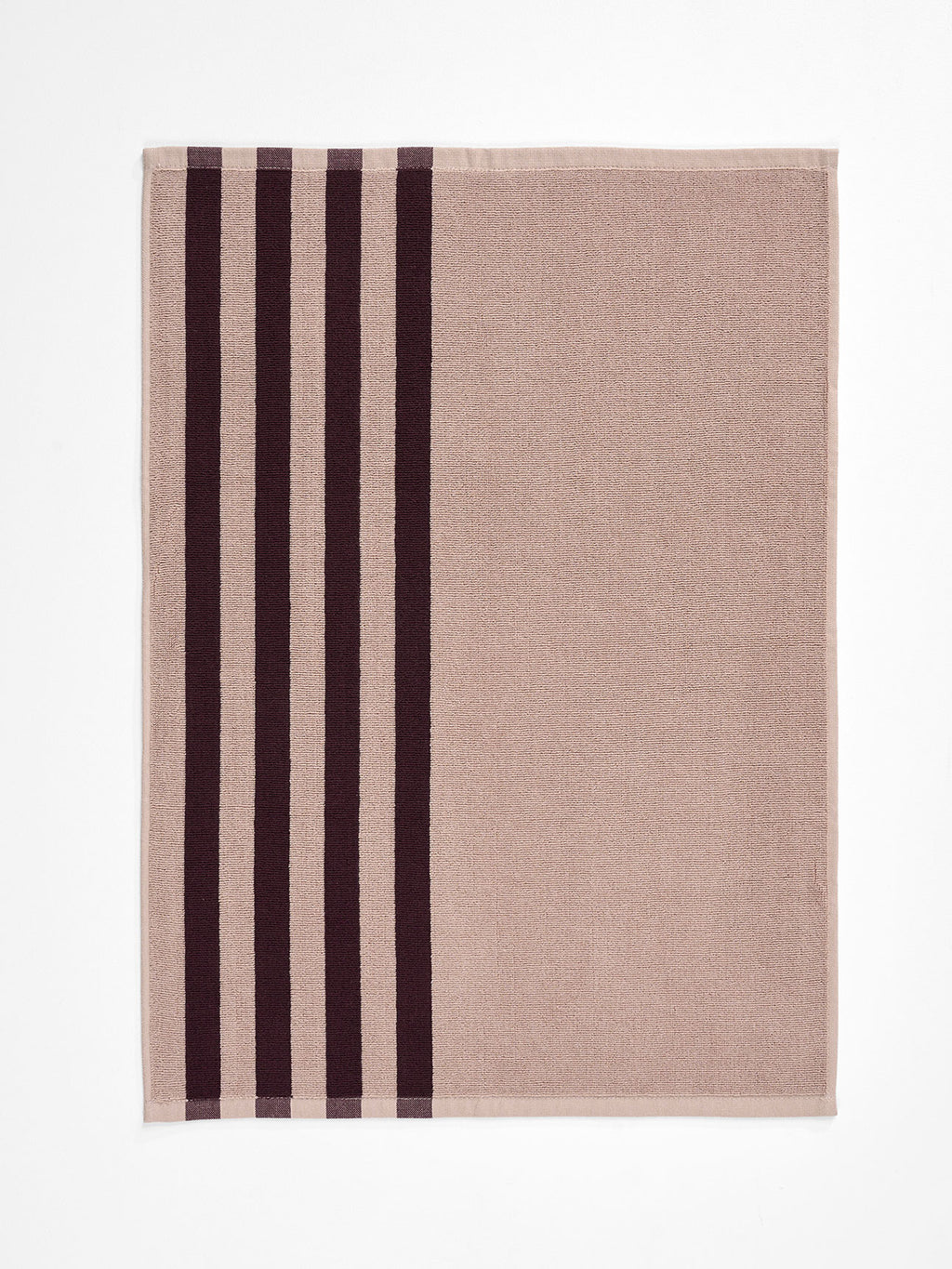 Palma Stripe Tea Towel in Shell & Mulberry