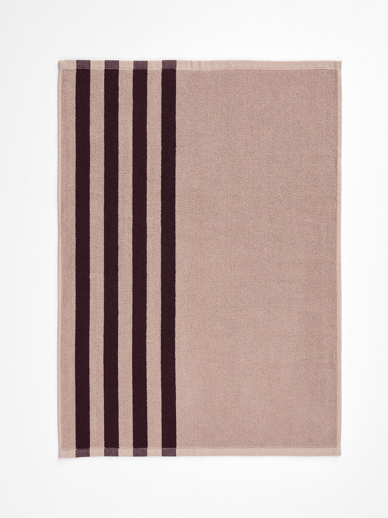 Palma Stripe Tea Towel in Shell & Mulberry