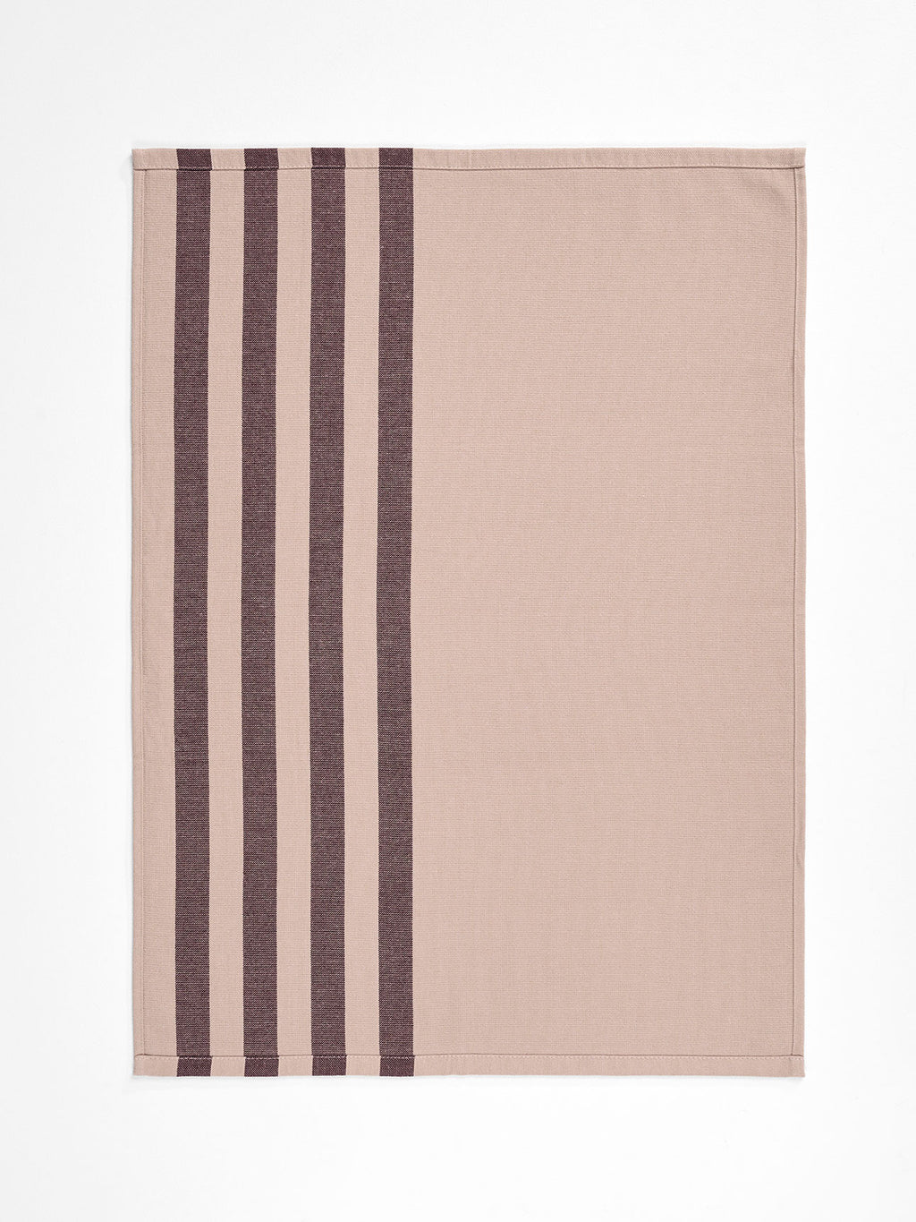 Palma Stripe Tea Towel in Shell & Mulberry