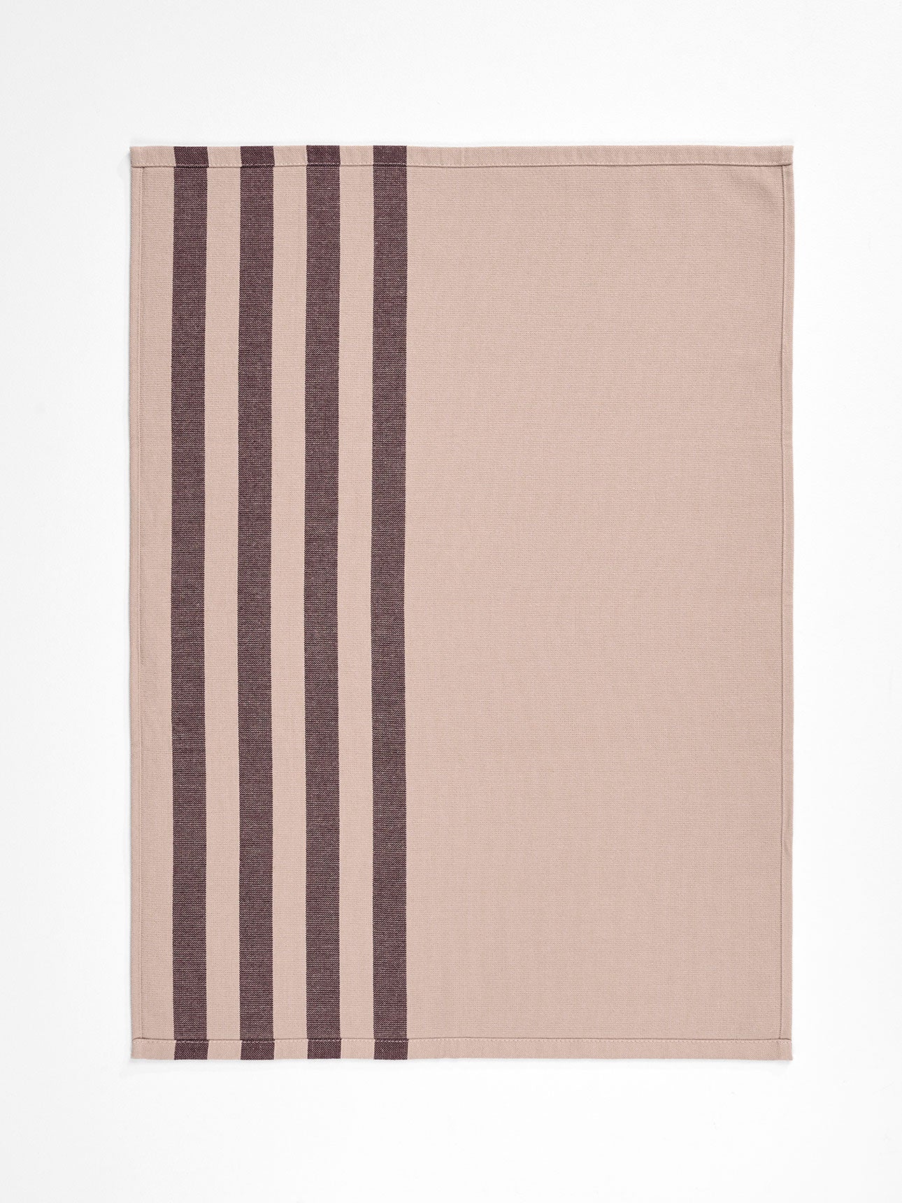 Palma Stripe Tea Towel in Shell & Mulberry